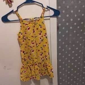 Yellow flowered summer dress